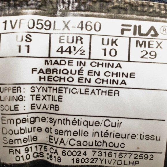 Fila Sneakers Mens 11 Blue White Red F-13 M Streetwear Fashion 1VF059LX-460 - Picture 10 of 10